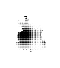 Symbol Map of the Island Aran (Ireland) showing the island with just a few black dots © TipTopMap