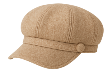 Beige Tweed Women's Newsboy Cap – High-Resolution Product Display on White Background
