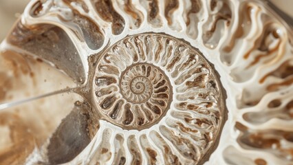 Cross-section of a nautilus shell