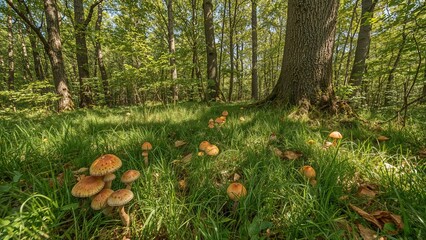Wild Mushrooms Found in Woods