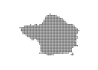 Symbol Map of the Island Ilha do Faial (Portugal) showing the island with just a few black dots