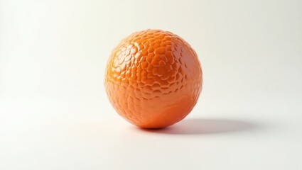 Orange sphere with textured surface.