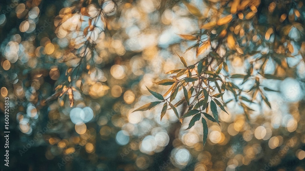 Poster bokeh pattern created by natural light