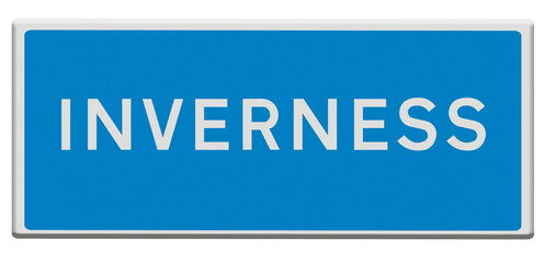 Road sign for Inverness.