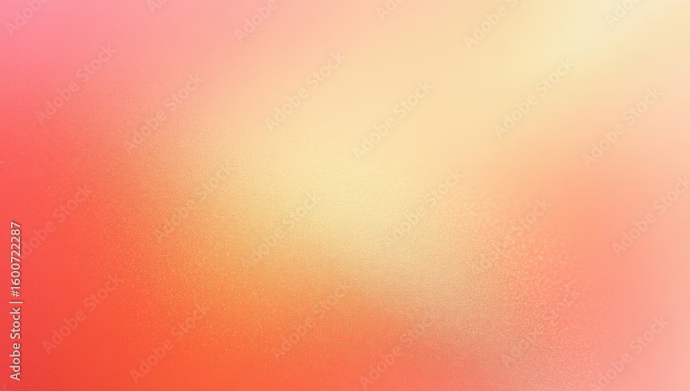 Poster a smooth gradient background blending soft coral, peach, and cream shades with a subtle textured eff