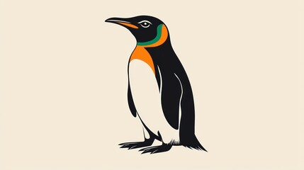 Fototapeta premium Stylish illustration of an emperor penguin