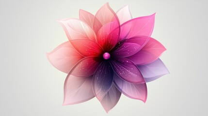 Fototapeta premium Abstract flower design, vibrant colors, artistic representation, digital art, background for creative projects