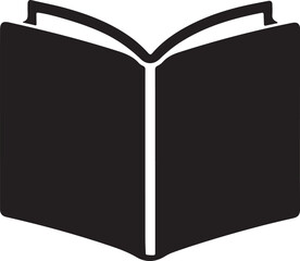 Black vintage book-style design elements on white background