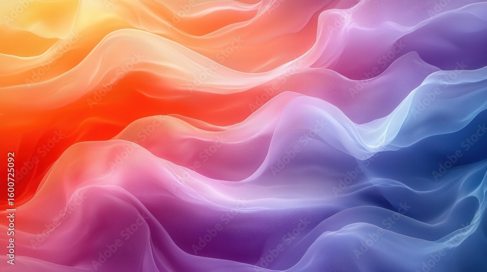 Poster Abstract gradient background. Abstract blurred gradient background colours with dynamic effect. Soft motion blur. Colorful fluid shapes. Vivid gradient texture. Smooth abstract waves. Copy space.