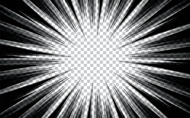 Manga and comic style concentrated line frame that can be used when you want to emphasize. Vector illustration