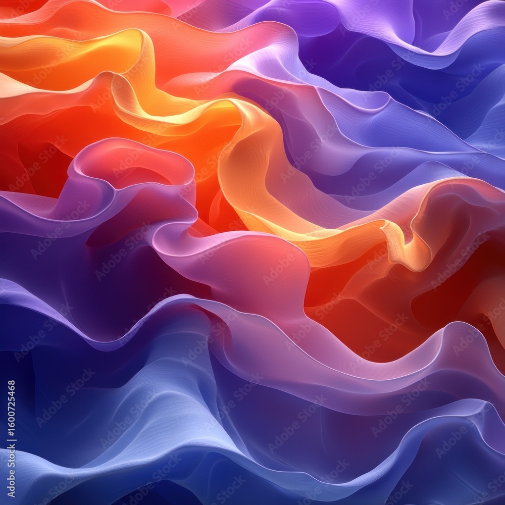 Poster Abstract gradient background. Abstract blurred gradient background colours with dynamic effect. Soft motion blur. Colorful fluid shapes. Vivid gradient texture. Smooth abstract waves. Copy space.