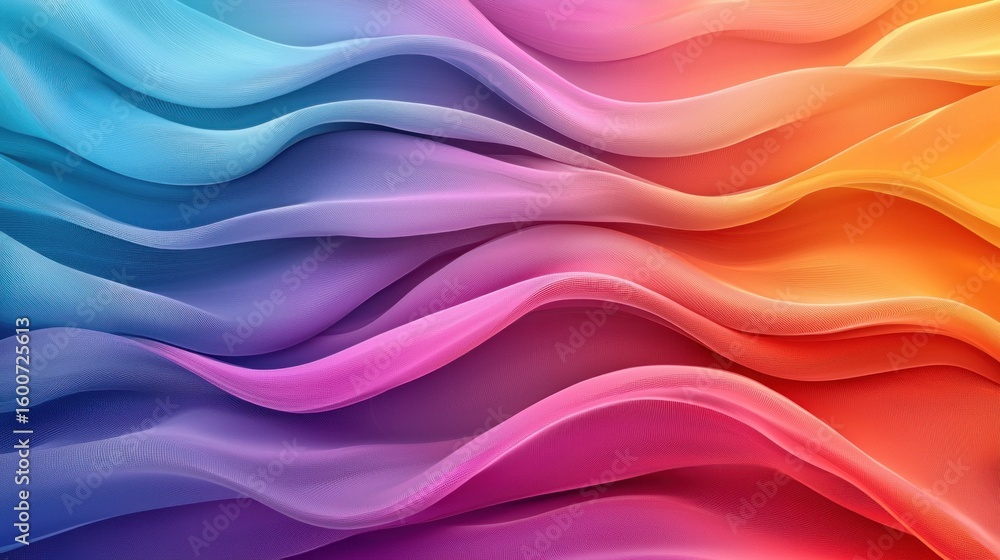 Poster Abstract gradient background. Abstract blurred gradient background colours with dynamic effect. Soft motion blur. Colorful fluid shapes. Vivid gradient texture. Smooth abstract waves. Copy space.