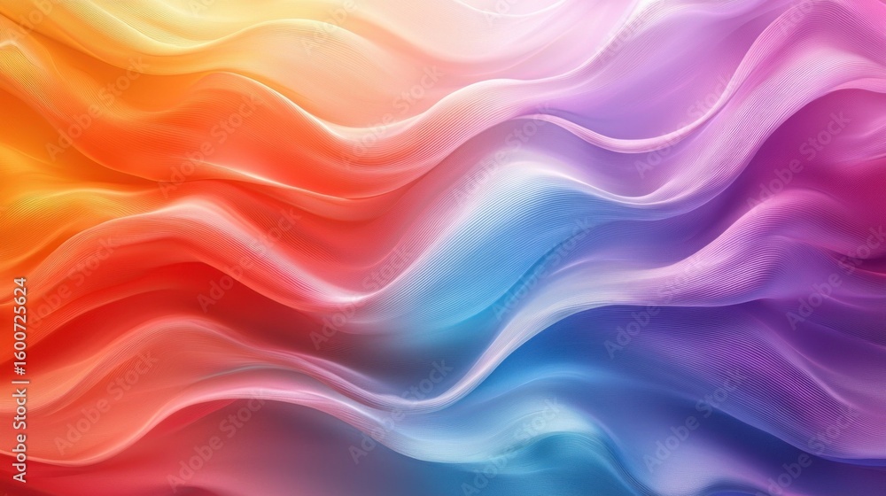 Poster Abstract gradient background. Abstract blurred gradient background colours with dynamic effect. Soft motion blur. Colorful fluid shapes. Vivid gradient texture. Smooth abstract waves. Copy space.