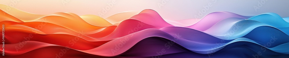 Poster Abstract gradient background. Abstract blurred gradient background colours with dynamic effect. Soft motion blur. Colorful fluid shapes. Vivid gradient texture. Smooth abstract waves. Copy space.