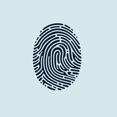 Unique fingerprint pattern for identity and security illustration