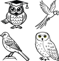 Set of Birds  Democratic Republic of the Congo and Birds, Bird Icons


