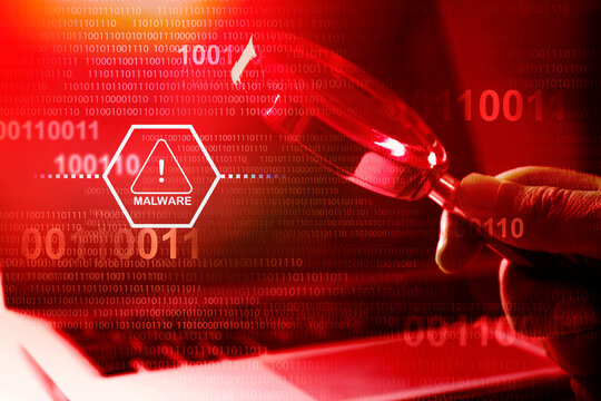 Malware attack virus alert , malicious software infection , cyber security awareness training to protect business information from threat attacks - Powered by Adobe