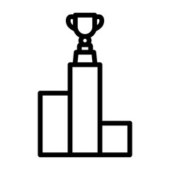Podium Vector Line Icon Design