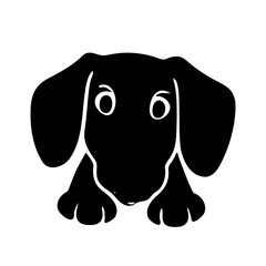 black dog vector illustration