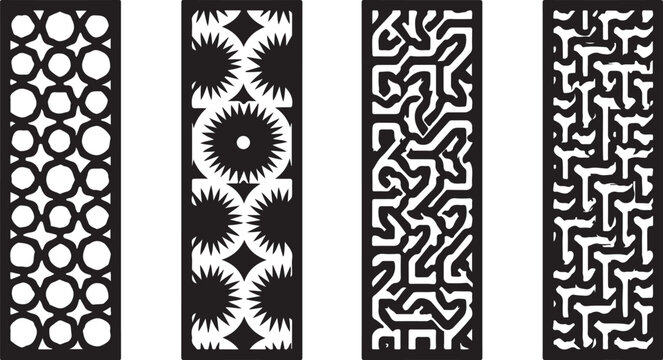 Abstract Vector Panels for Laser Cutting