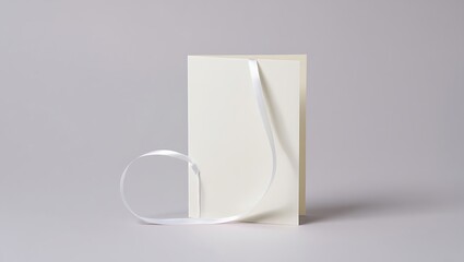 Minimalist shot of a white box with a clear plastic film peeling off on a light gray background