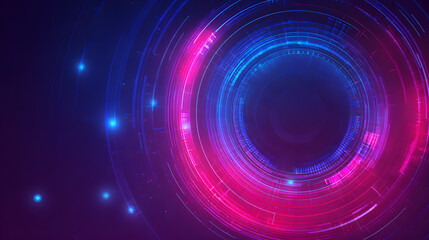 Obraz premium pink and blue Abstract technology background circles digital hi-tech technology design background. concept innovation. vector illustration