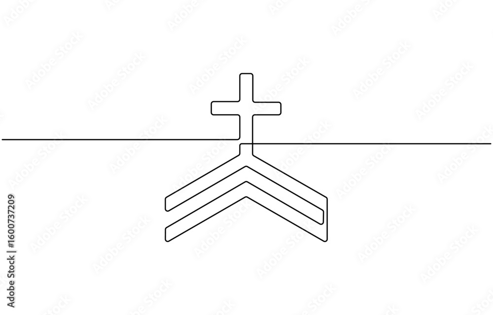 Fototapete one continuous line drawing of holy bible icon, continuous line drawing of christianity icon. single