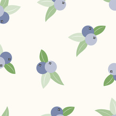 Seamless pattern doodle berries on isolated background. Hand drawn background for Autumn harvest holiday, Thanksgiving, Halloween, seasonal, textile, scrap booking.