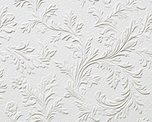 Elegant White Floral Embossed Pattern