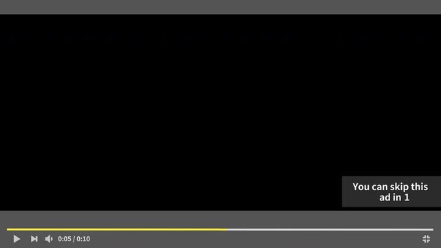 YouTube skip ad countdown animation 10s