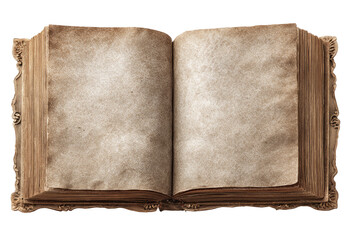 Fototapeta premium Open antique book, aged pages (2)