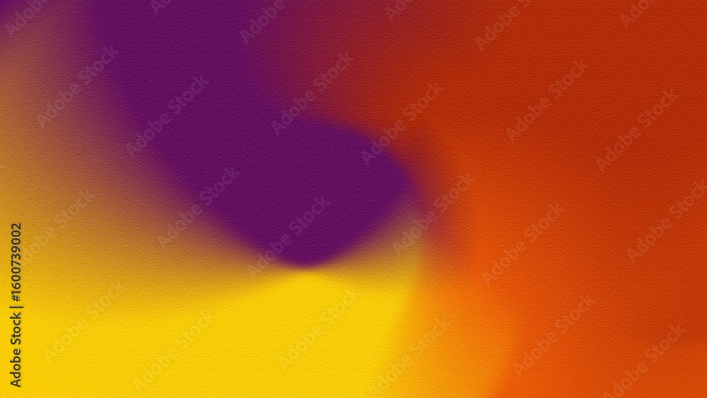 Poster abstract blurred grainy gradient features orange purple and yellow with soft noise effect texture
