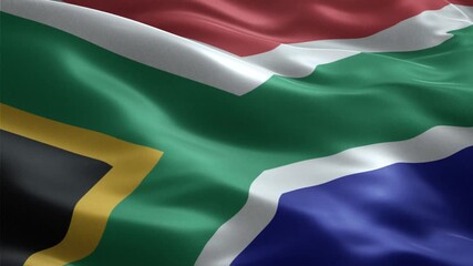 Waving Flag of South Africa