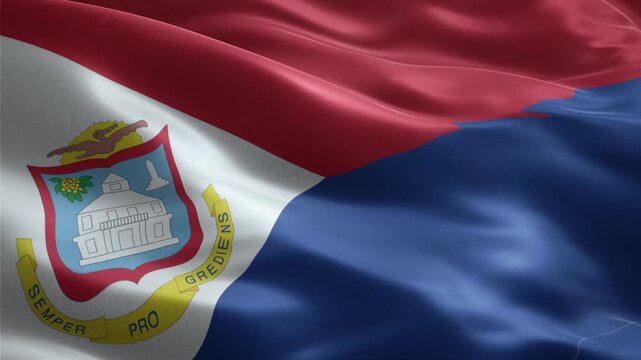 Waving Flag of Sint Maarten