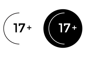 17+ icon on a white background