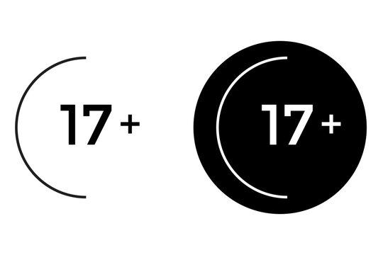 17+ icon on a white background