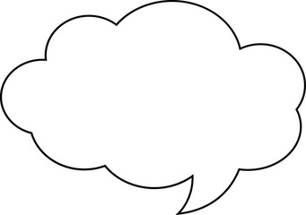 Speech bubble cloud linear icon