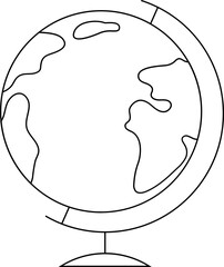 Linear globe icon