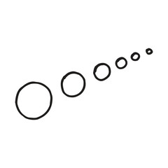 Planets linear illustration on white color background