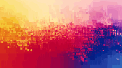 Glitch vector background in vibrant colors with abstract pattern  