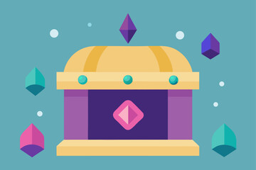 Whimsical vault with floating gems