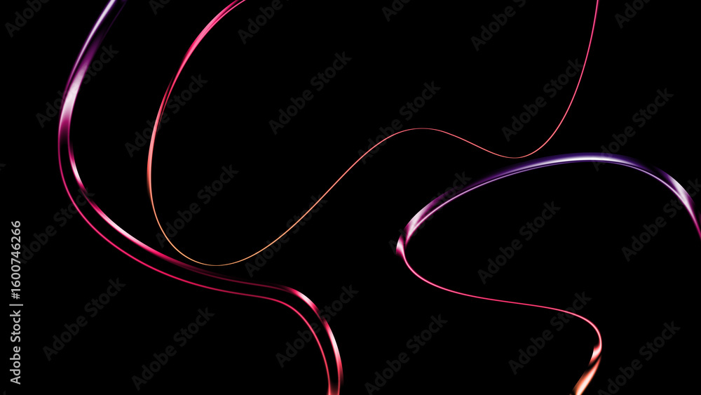 Poster abstract flowing lines create a sense of gentle motion against a deep dark background and mystery.