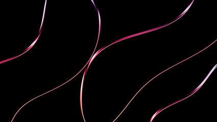 Swirling chrome lines glow against a dark background, reflecting light with subtle gradient effects.