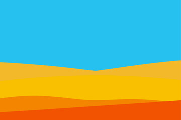 yellow and orange toned sand plain under big blue sky