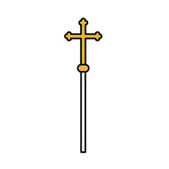 A minimalist vector icon of papal symbols