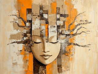Indian Art - Mystic Aura of Indian Art - Rich, earthy tones blended with vibrant accents and symbolic contrasts