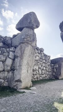 Hattusa, also Hattuşa, Ḫattu&scaron;a, Hattusas, or Hattusha, was the capital of the Hittite Empire in the late Bronze Age during two distinct periods. Its ruins lie near modern Boğazkale, Turkey