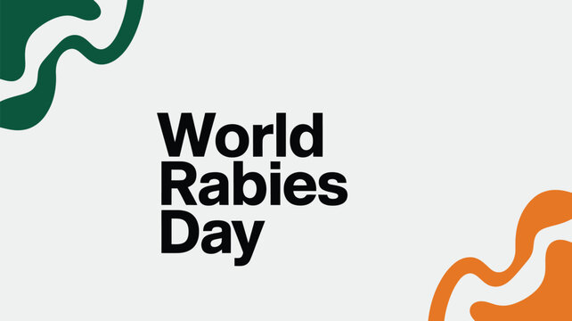 World Rabies Day Awareness Poster Vector Illustration with Dog, Vaccine, Medical Symbols