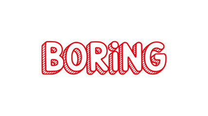 Fototapeta premium Boring Red Text on Black Background.