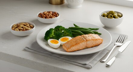 Cena de dieta fotogénica fotográfica